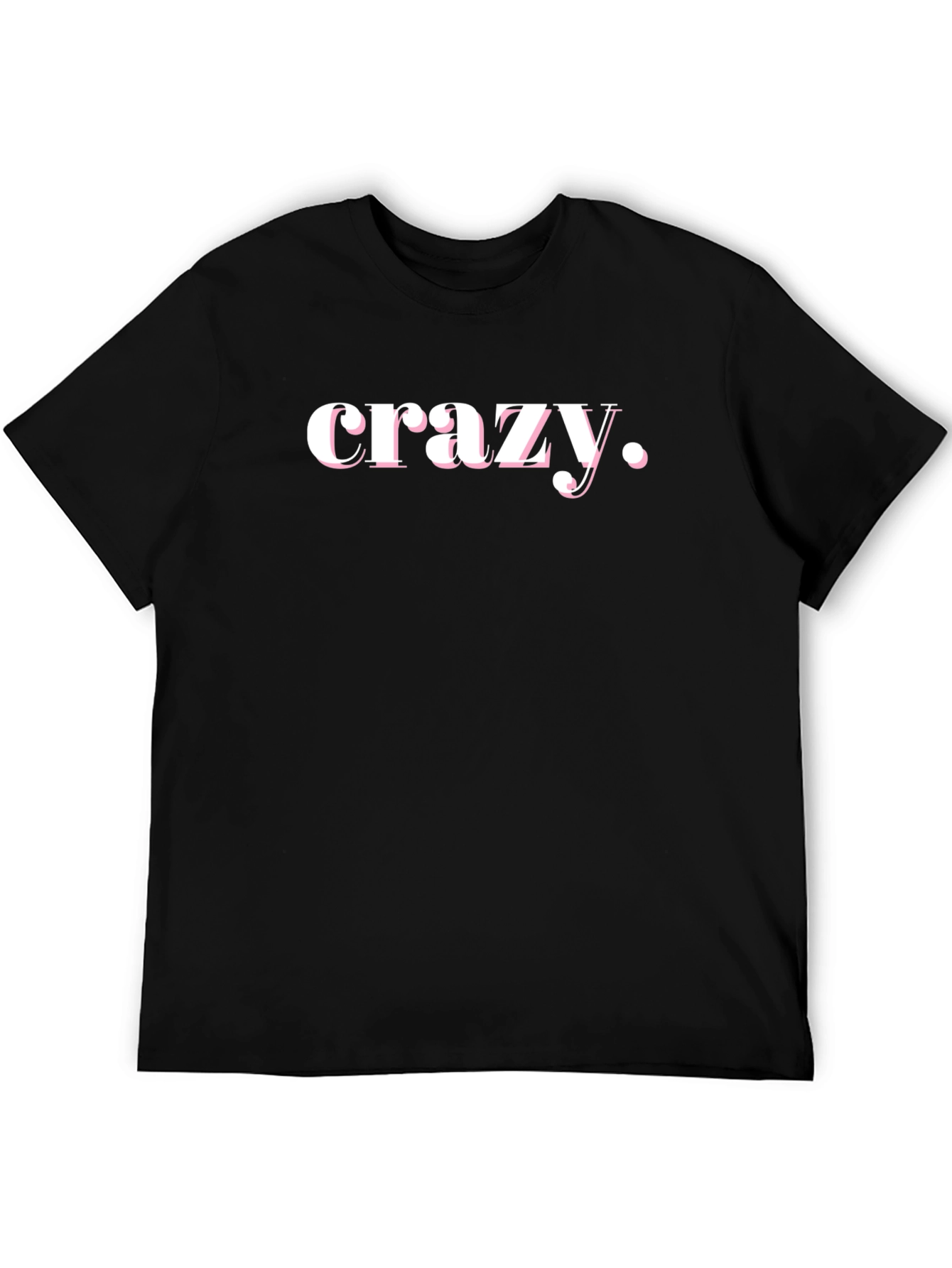 Crazy Graphic Tee - Black Cotton T-Shirt
