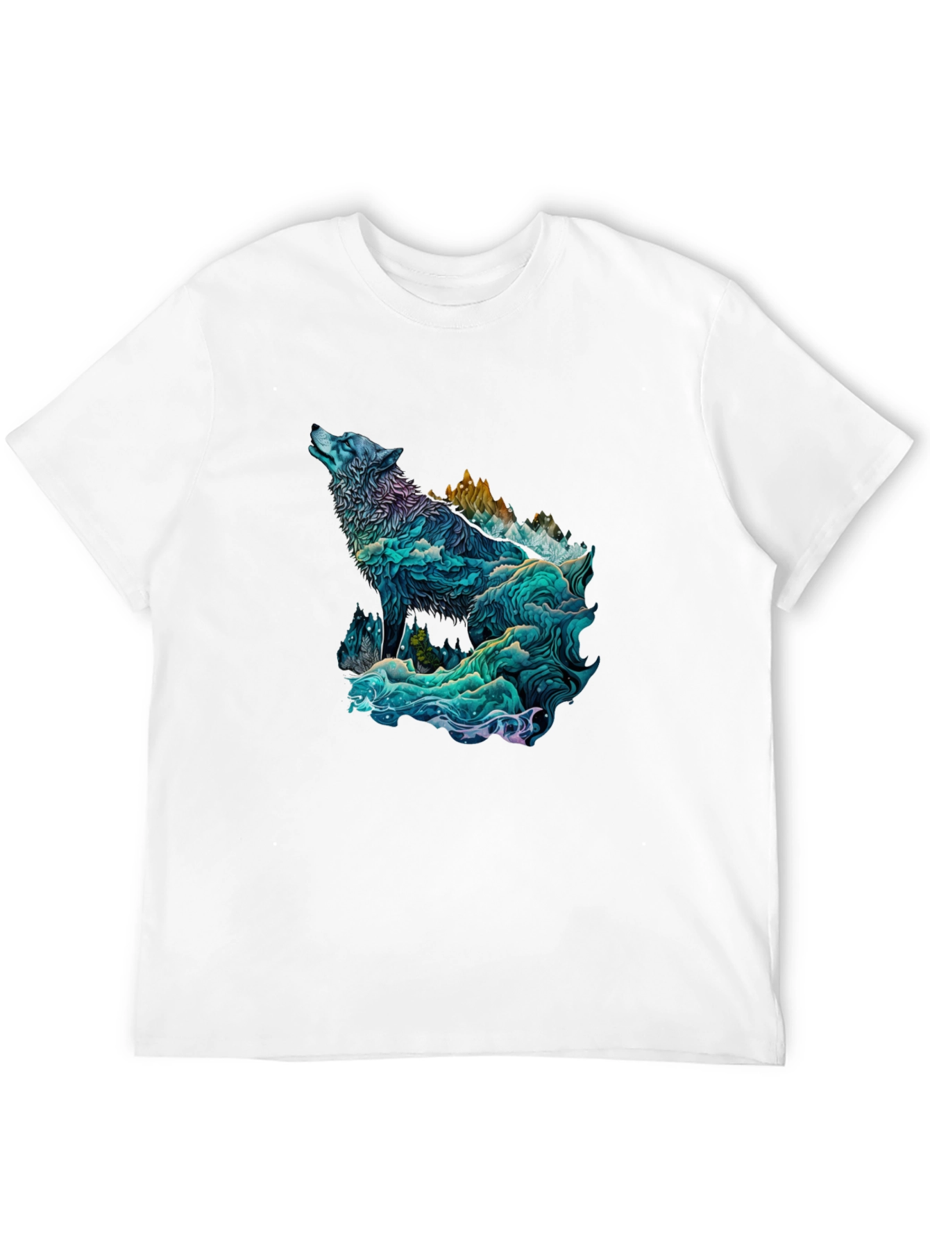 Wolf Mountain Graphic Tee - Unique Design