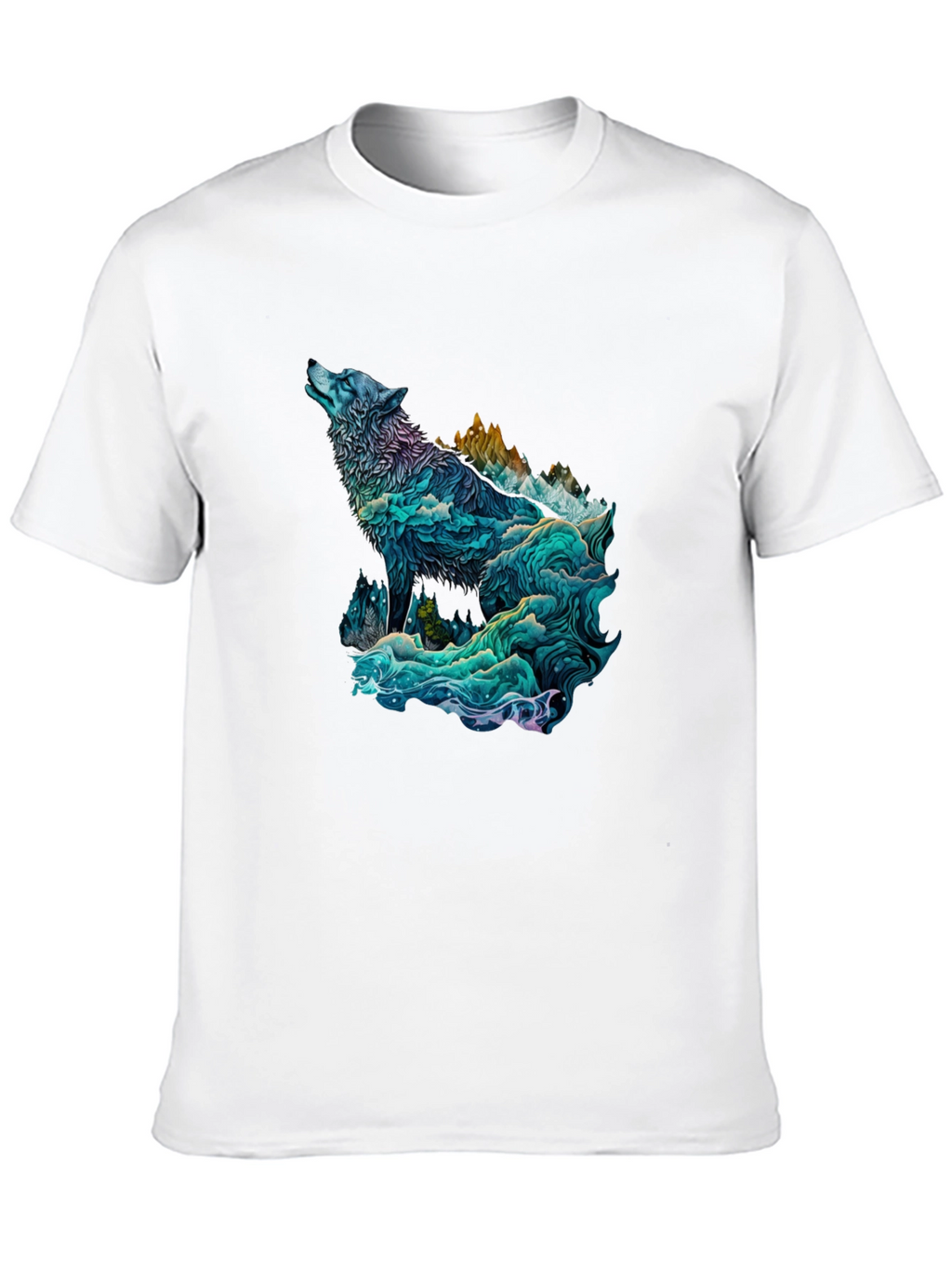 Wolf Mountain Graphic Tee - Unique Design