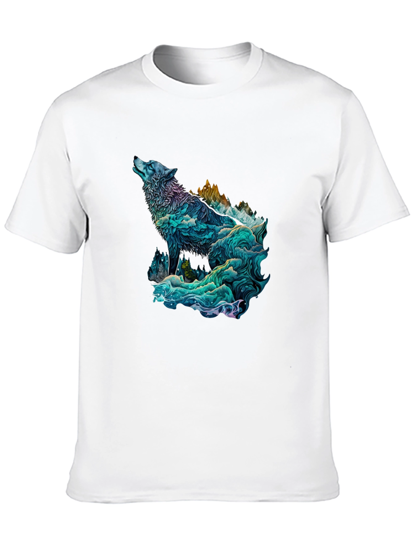 Wolf Mountain Graphic Tee - Unique Design