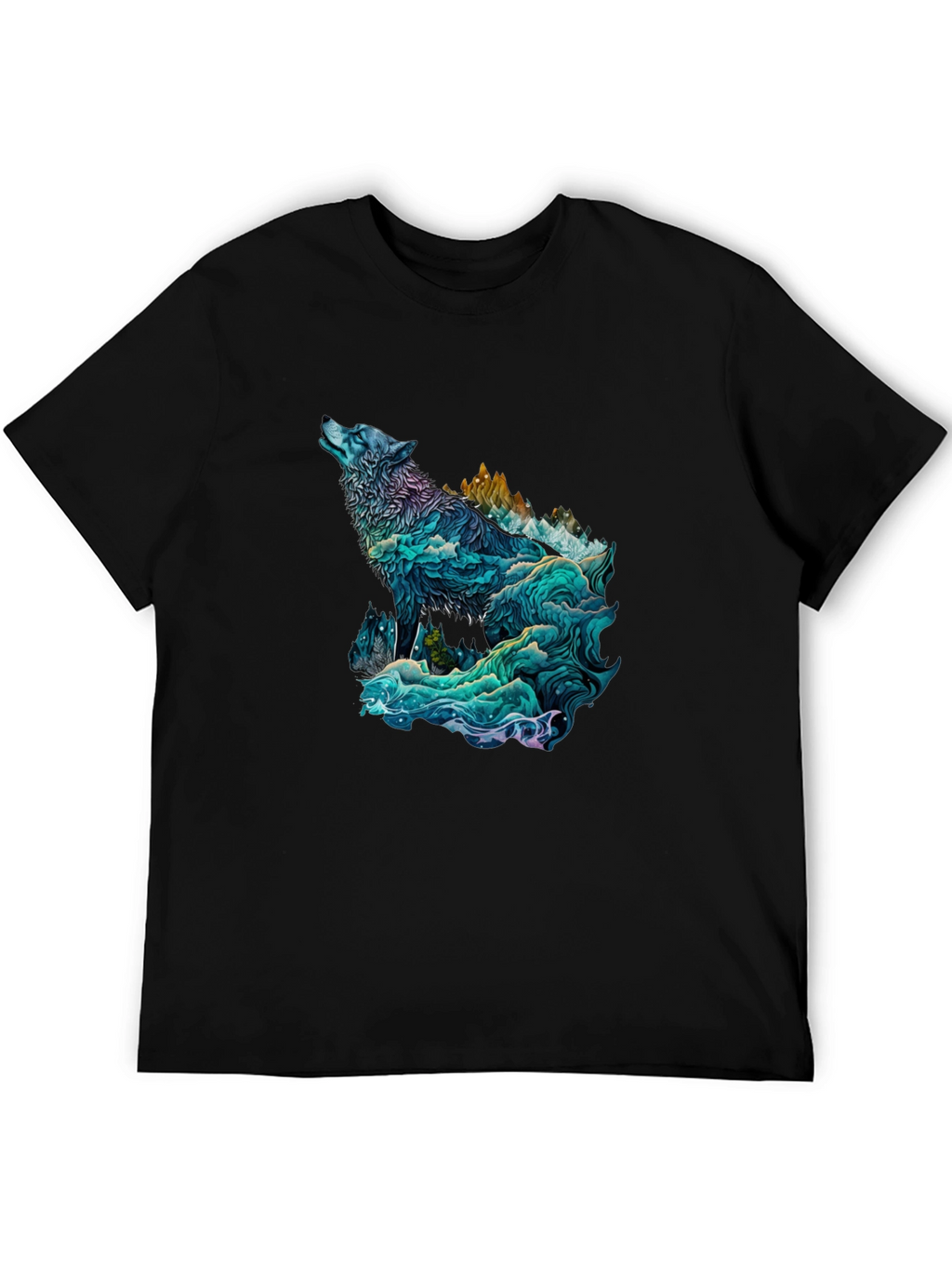Wolf Mountain Graphic Tee - Unique Design