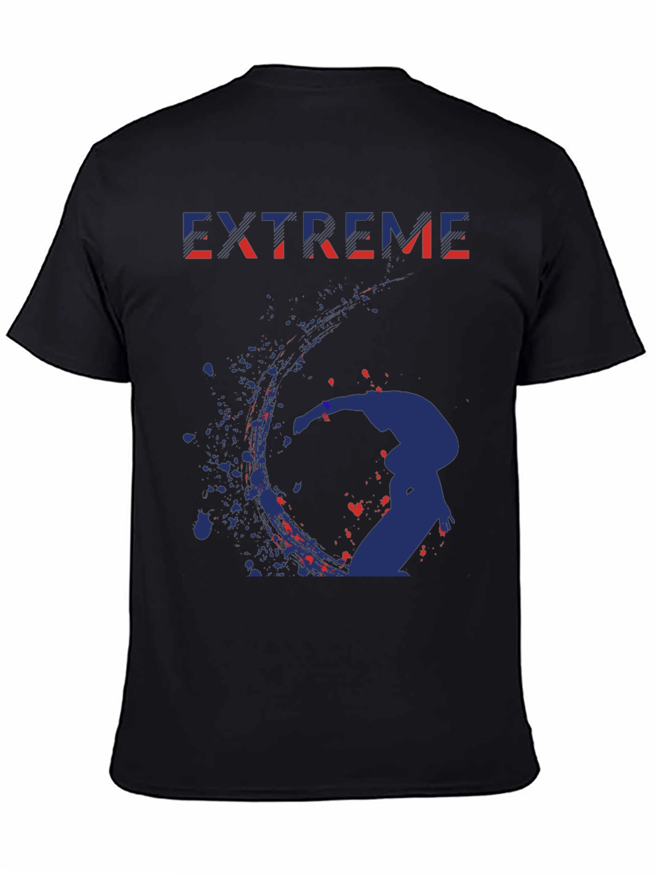 Extreme Graphic Print Black T-Shirt
