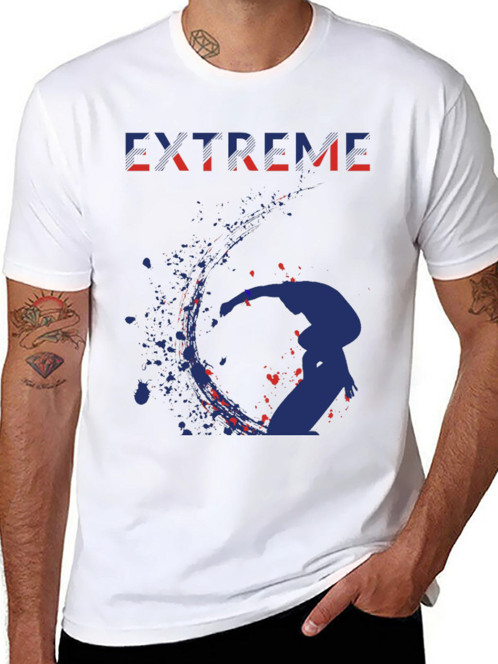 Extreme Graphic Print Black T-Shirt