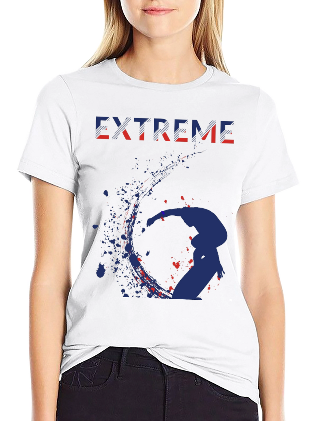 Extreme Graphic Print Black T-Shirt