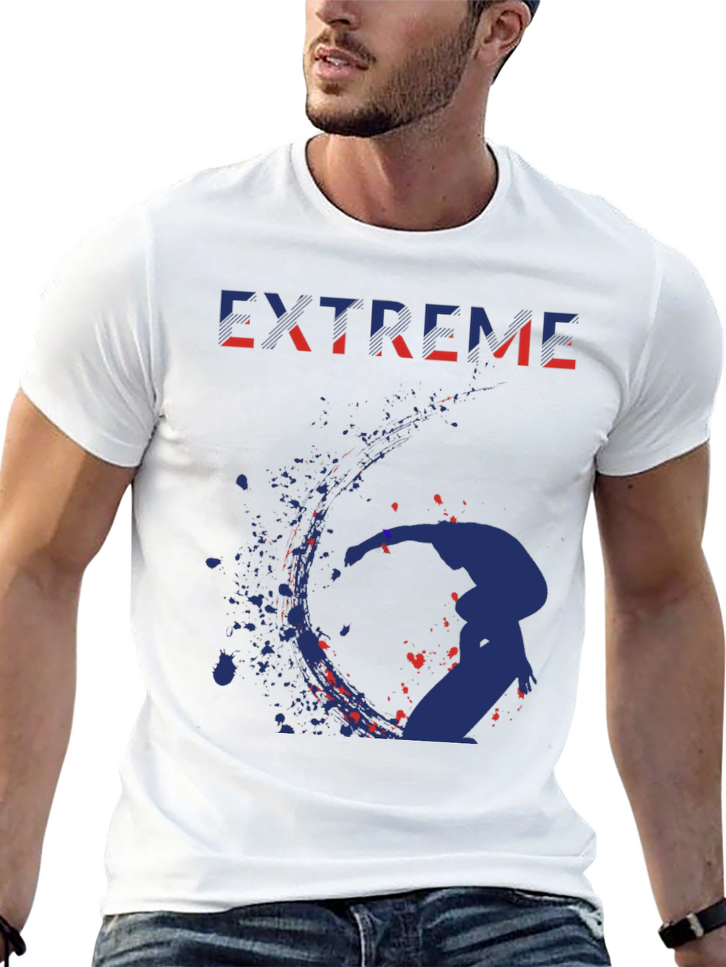 Extreme Graphic Print Black T-Shirt