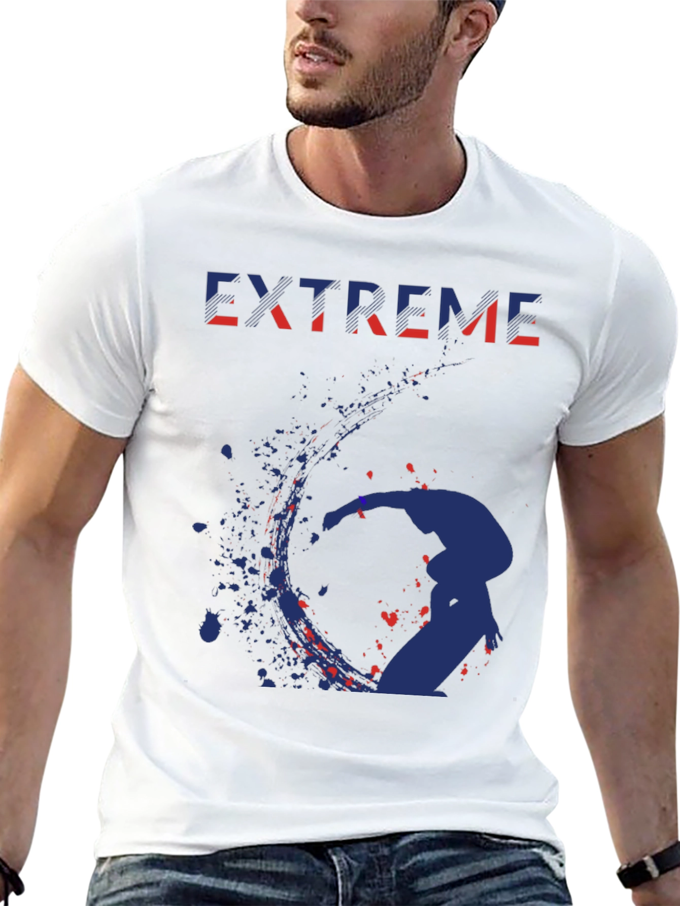 Extreme Graphic Print Black T-Shirt
