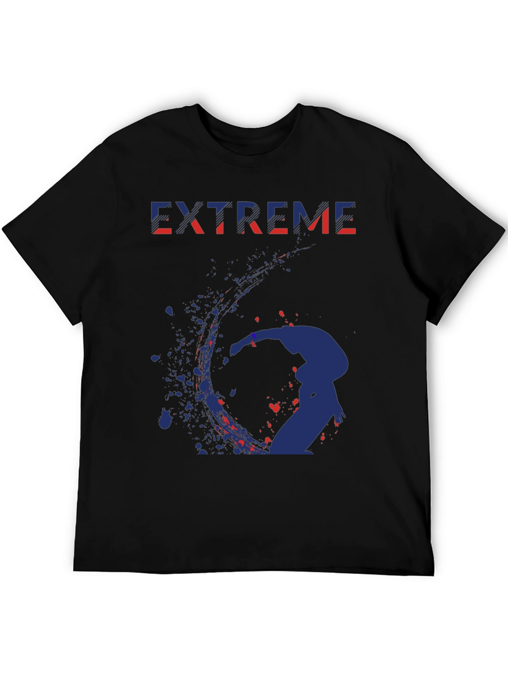Extreme Graphic Print Black T-Shirt