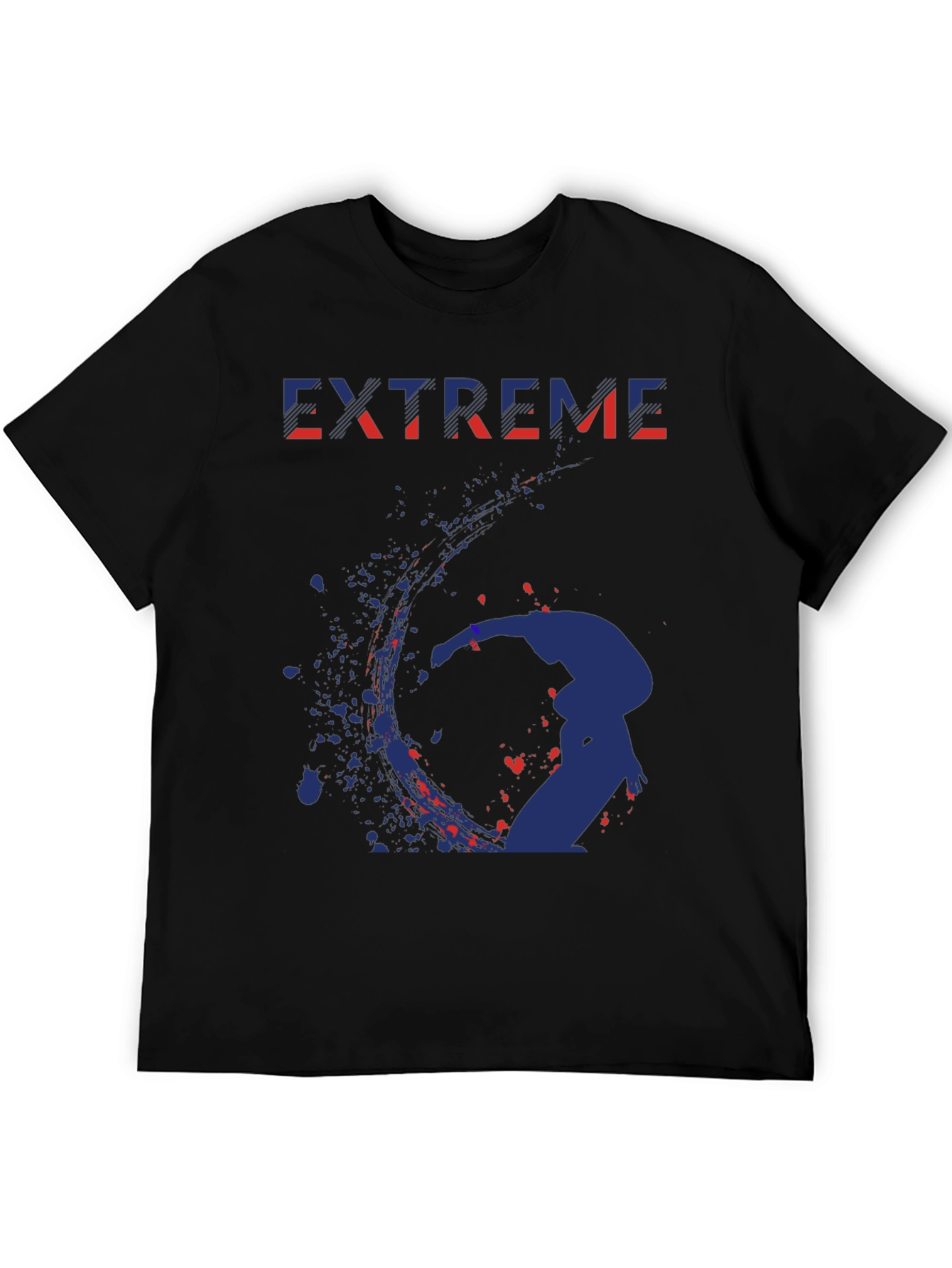 Extreme Graphic Print Black T-Shirt