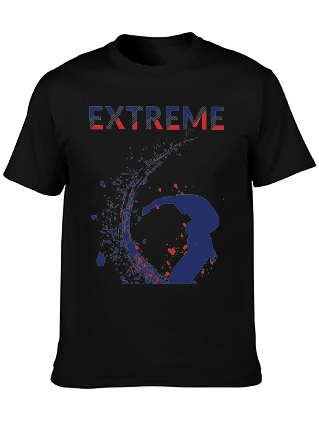 Extreme Graphic Print Black T-Shirt