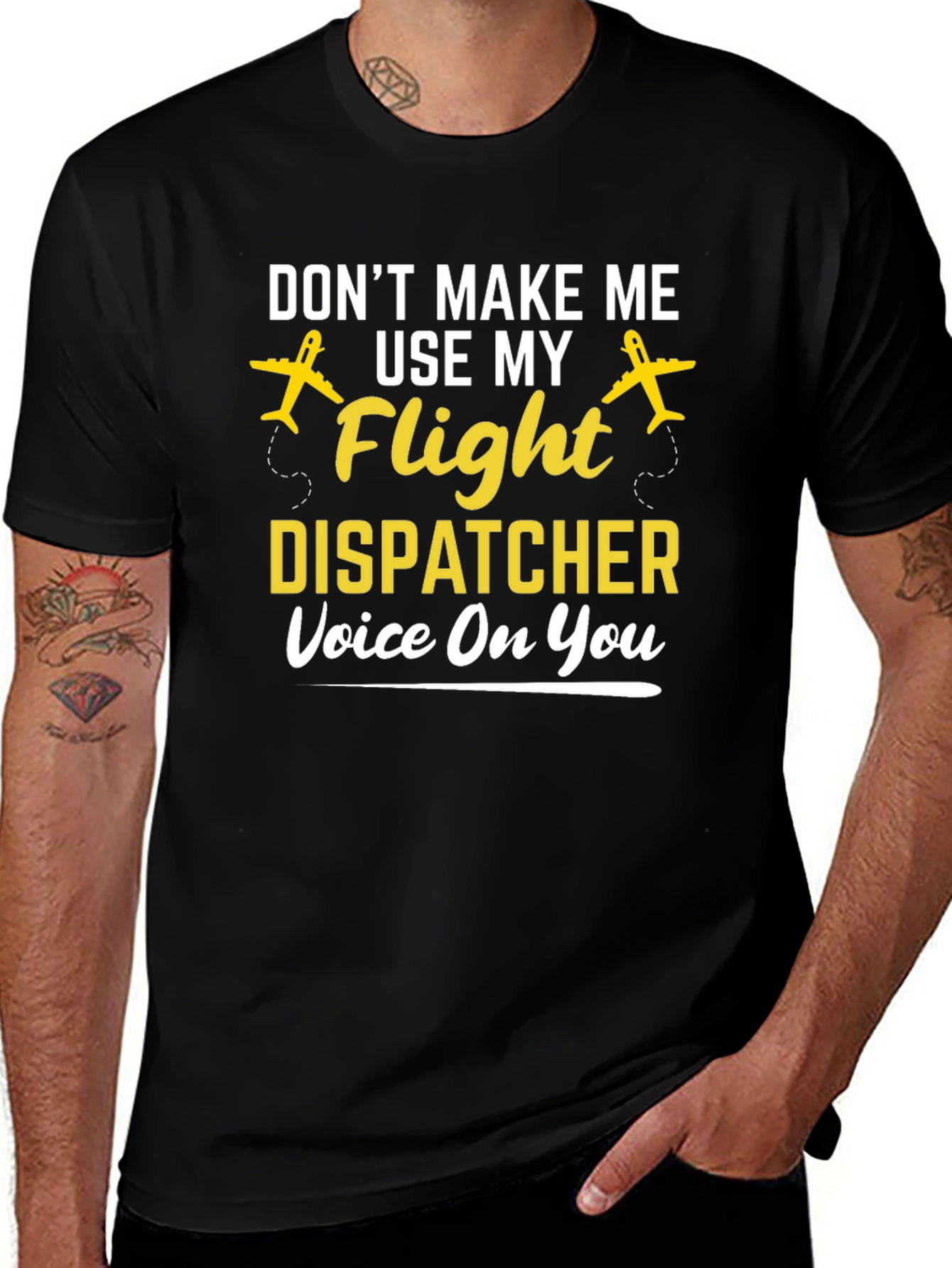 Flight Dispatcher Voice T-Shirt Airplane Funny Aviation Tee