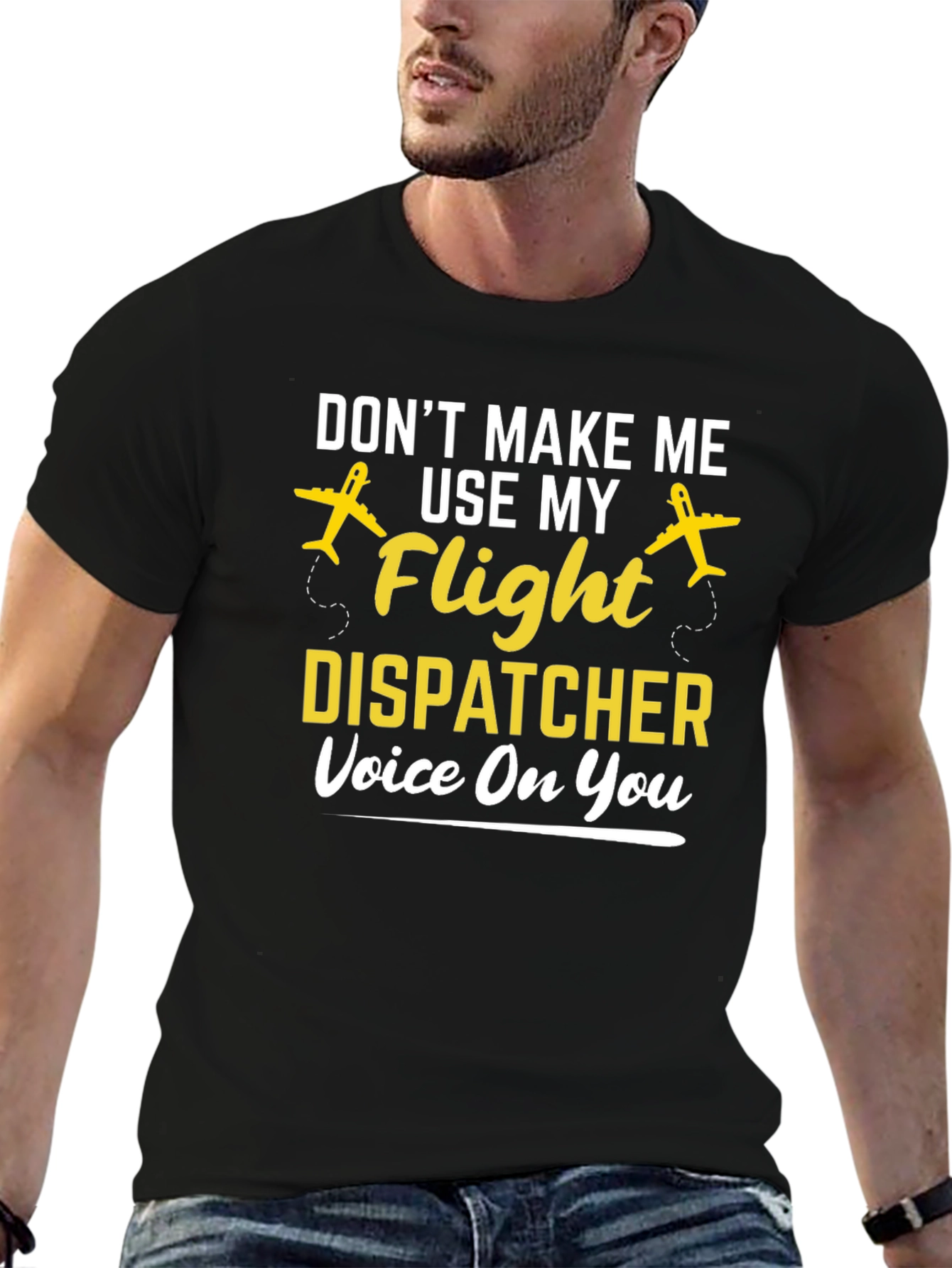 Flight Dispatcher Voice T-Shirt Airplane Funny Aviation Tee