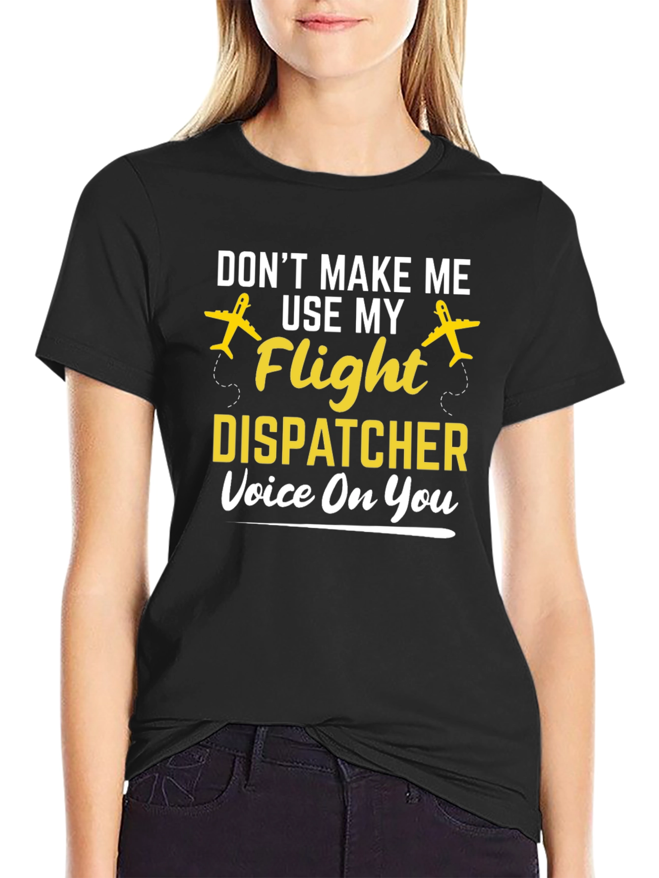 Flight Dispatcher Voice T-Shirt Airplane Funny Aviation Tee