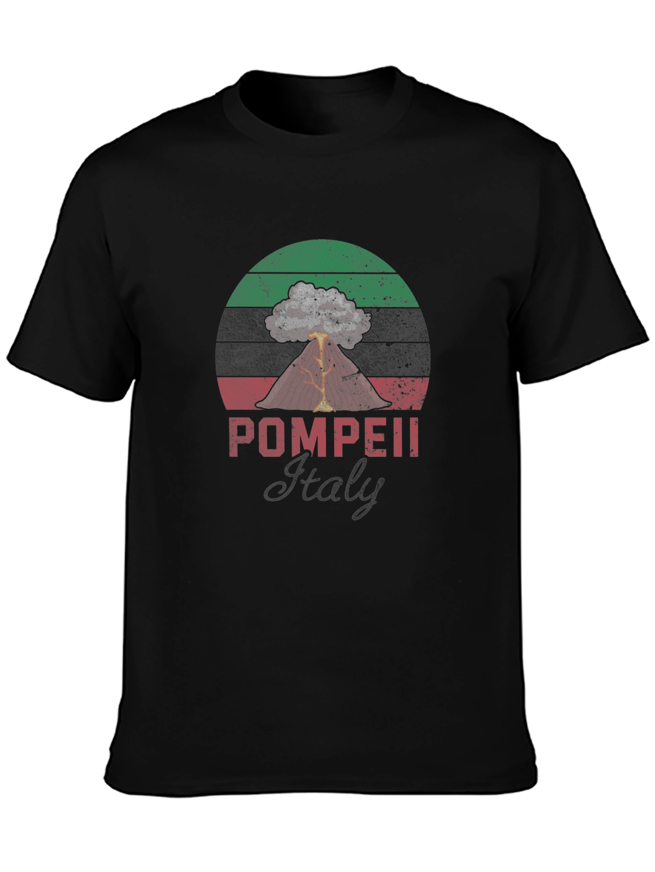 Pompeii Italy Volcano T-Shirt - Distressed Graphic Tee