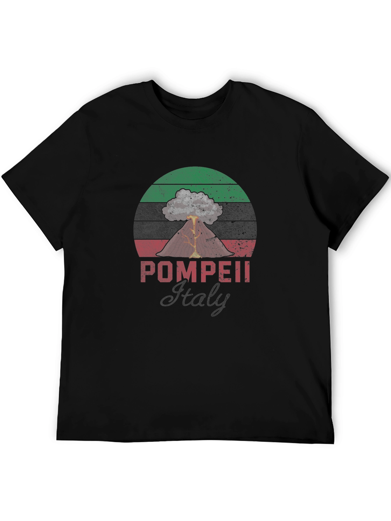 Pompeii Italy Volcano T-Shirt - Distressed Graphic Tee