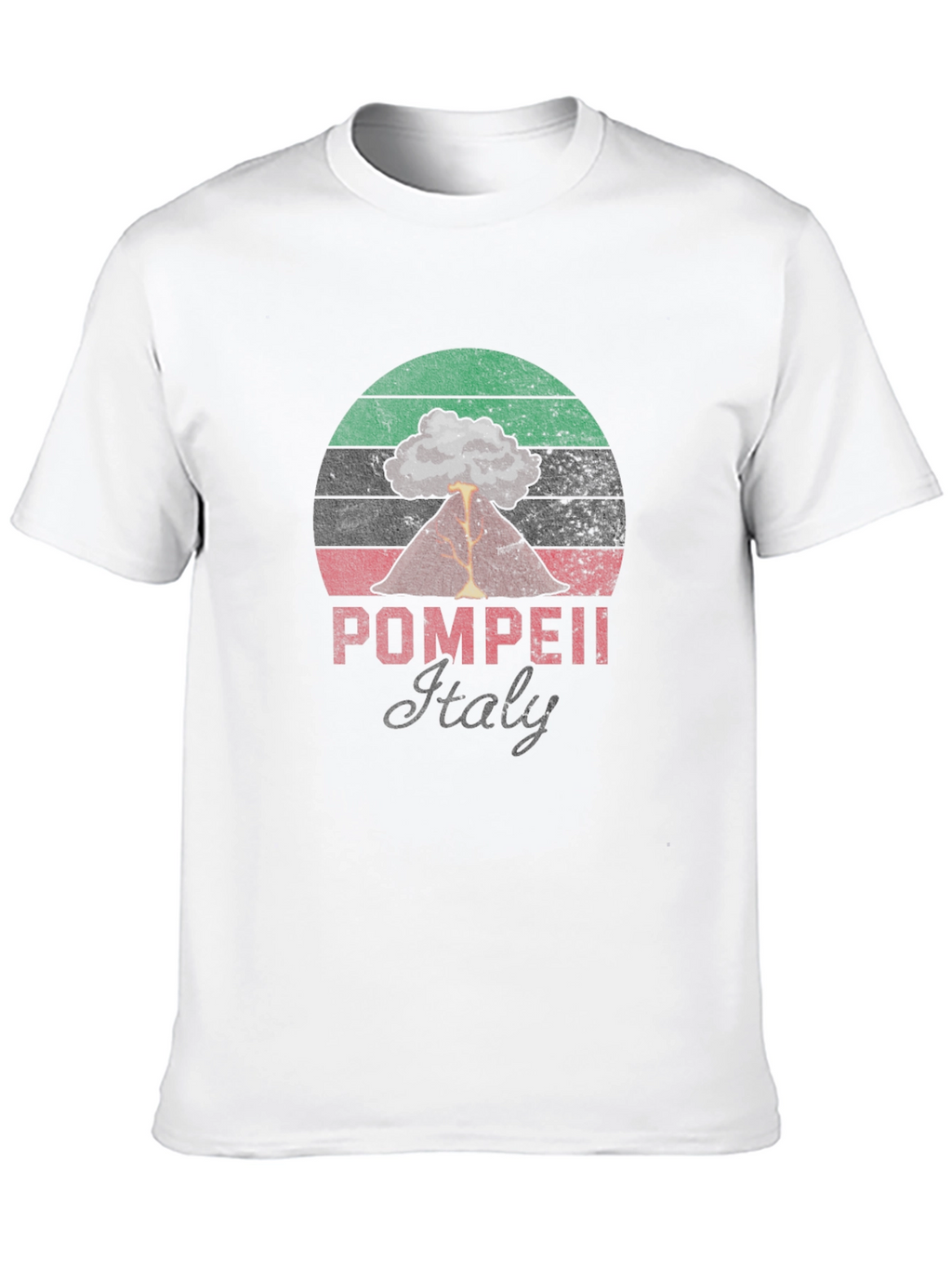 Pompeii Italy Volcano T-Shirt - Distressed Graphic Tee