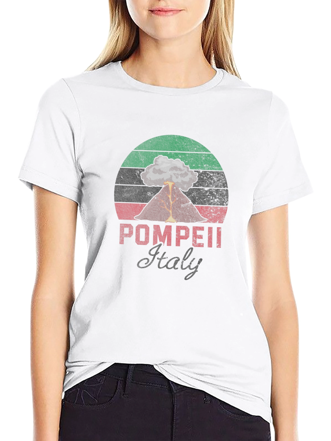 Pompeii Italy Volcano T-Shirt - Distressed Graphic Tee