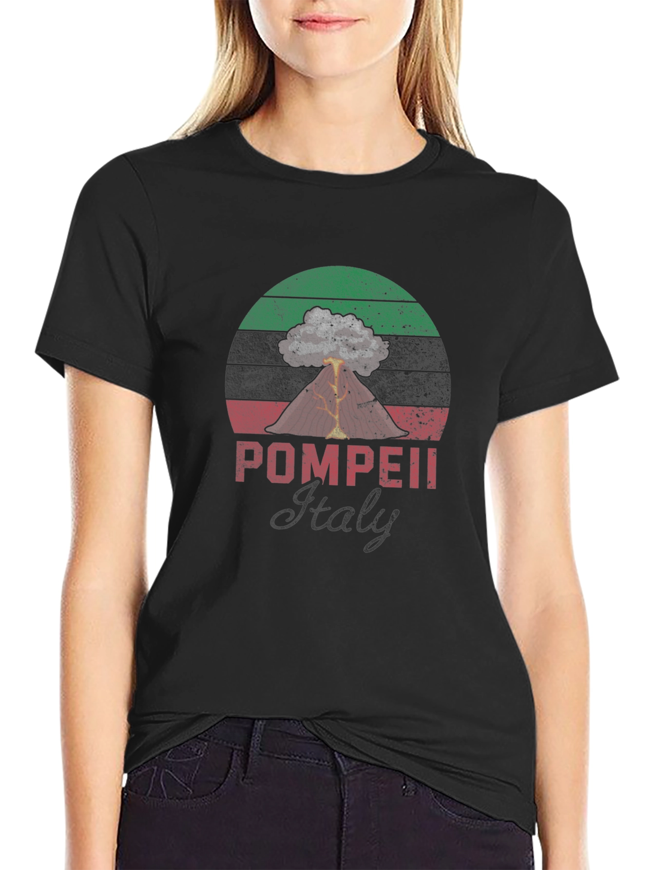 Pompeii Italy Volcano T-Shirt - Distressed Graphic Tee