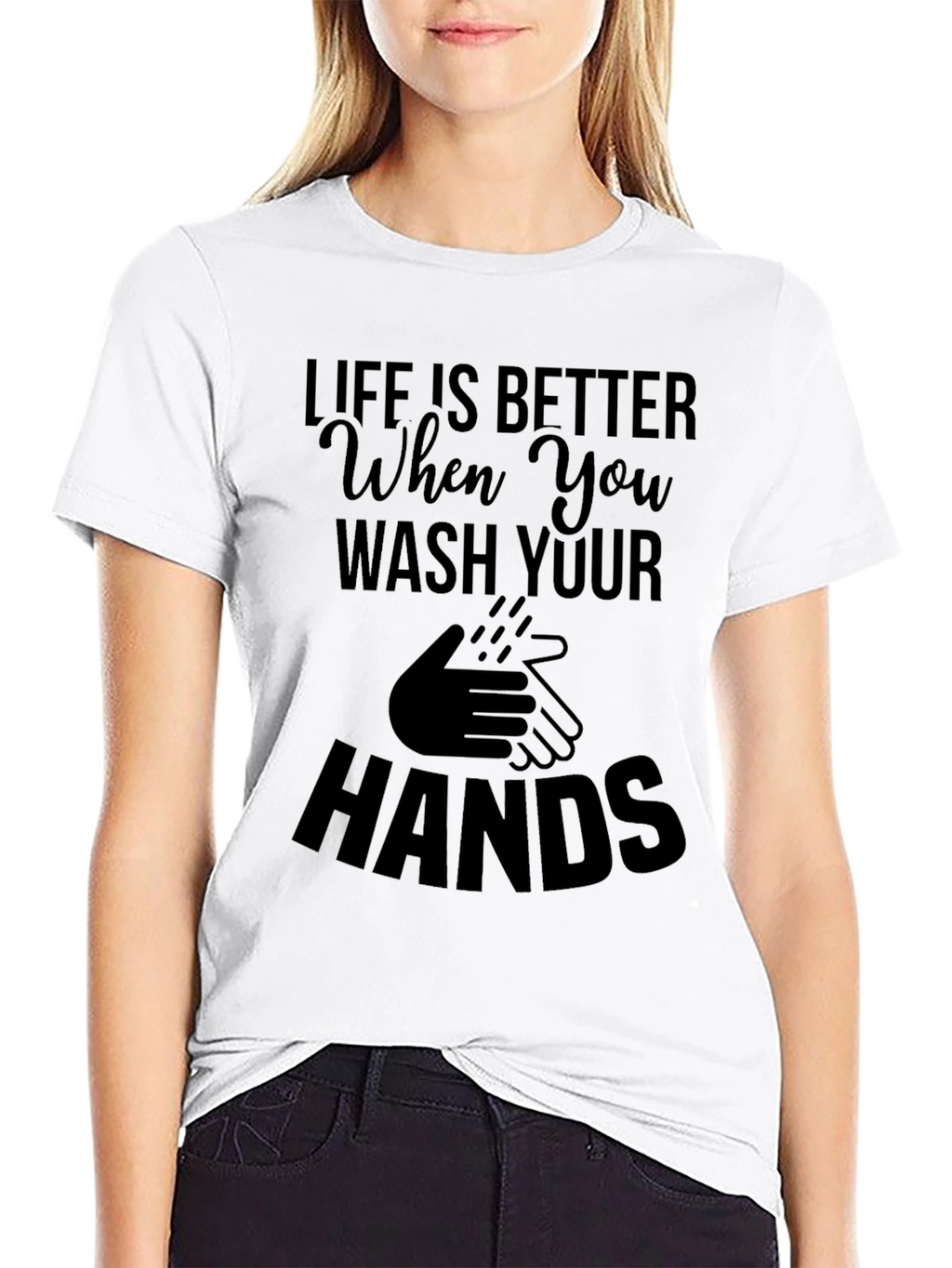 Wash Your Hands Black T-Shirt
