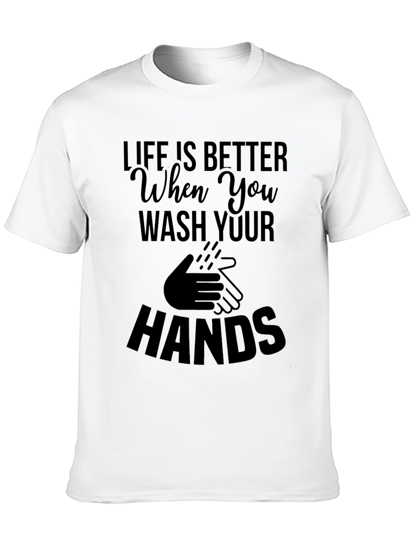 Wash Your Hands Black T-Shirt