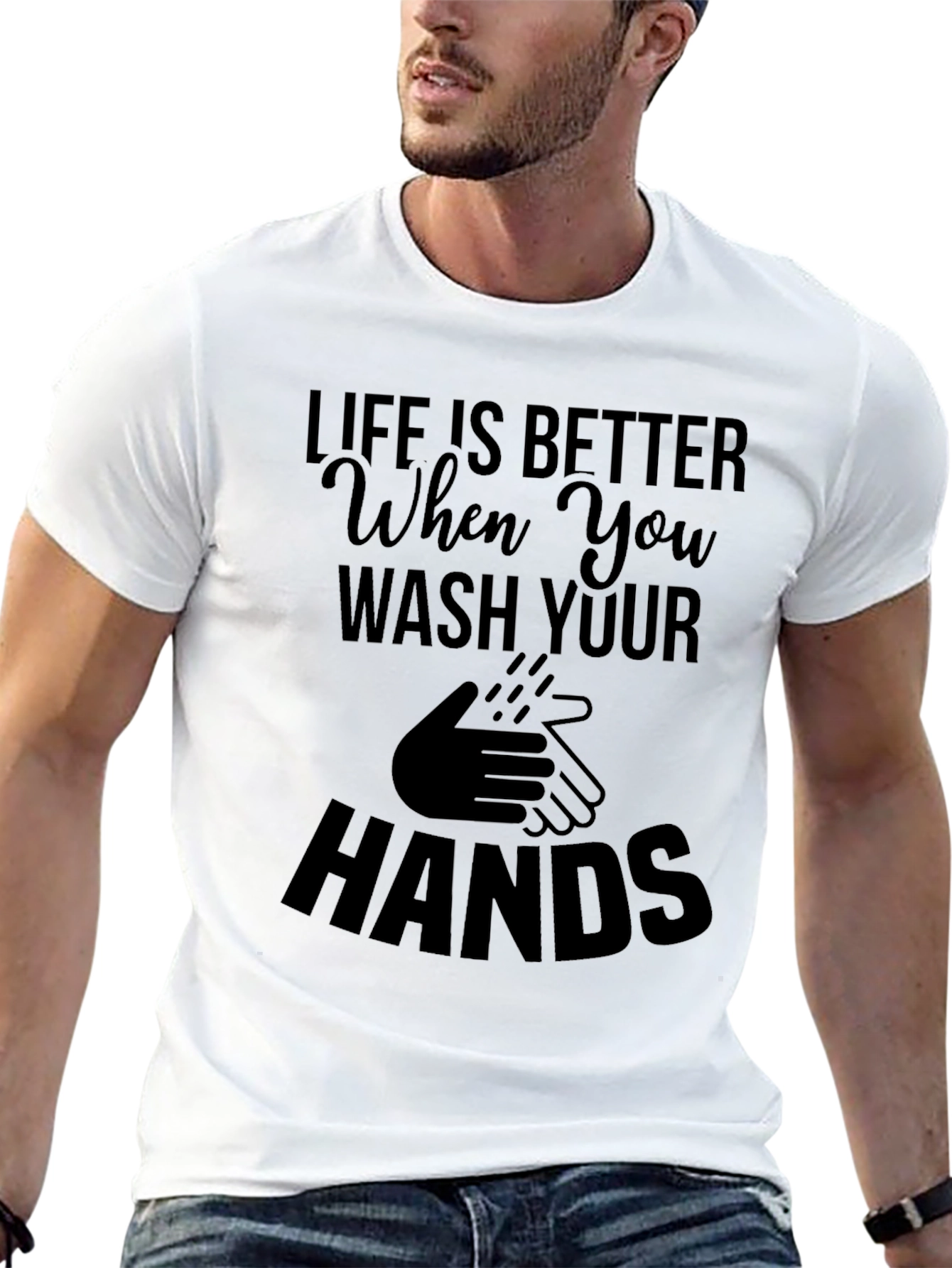Wash Your Hands Black T-Shirt
