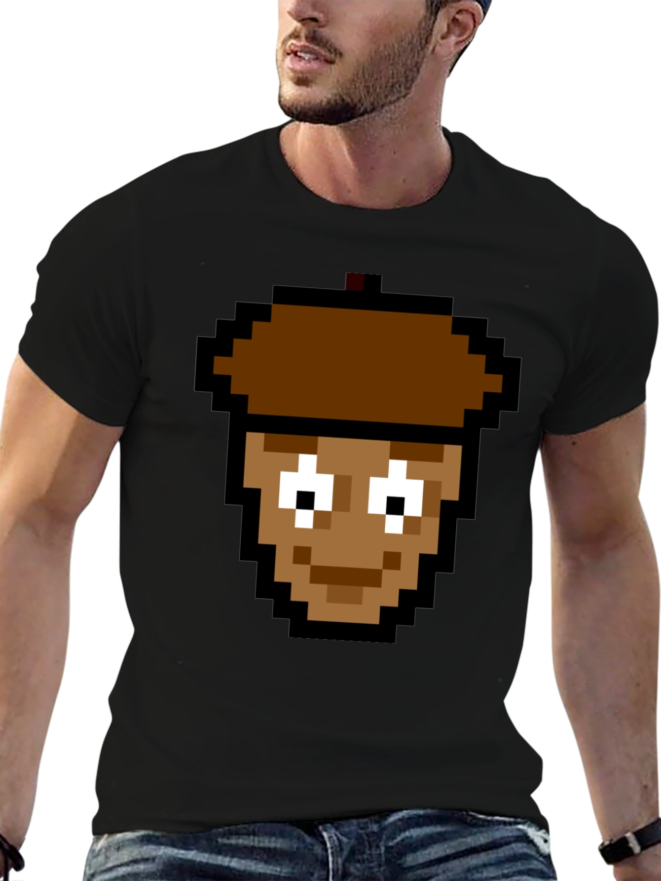 Pixel Acorn Character T-Shirt