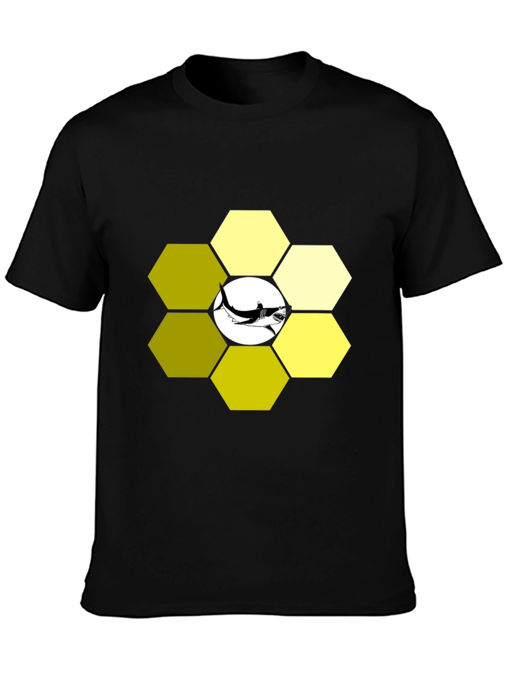 Hexagon Shark T-Shirt - Modern Graphic Tee