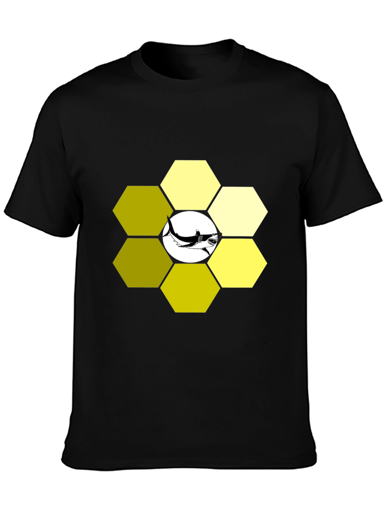 Hexagon Shark T-Shirt - Modern Graphic Tee