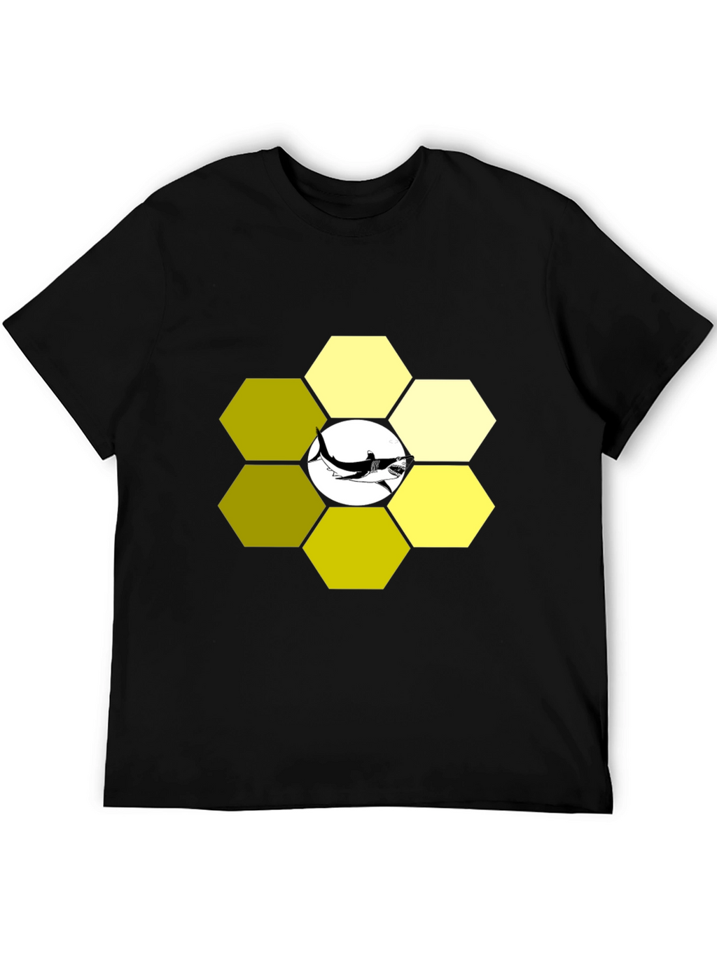 Hexagon Shark T-Shirt - Modern Graphic Tee