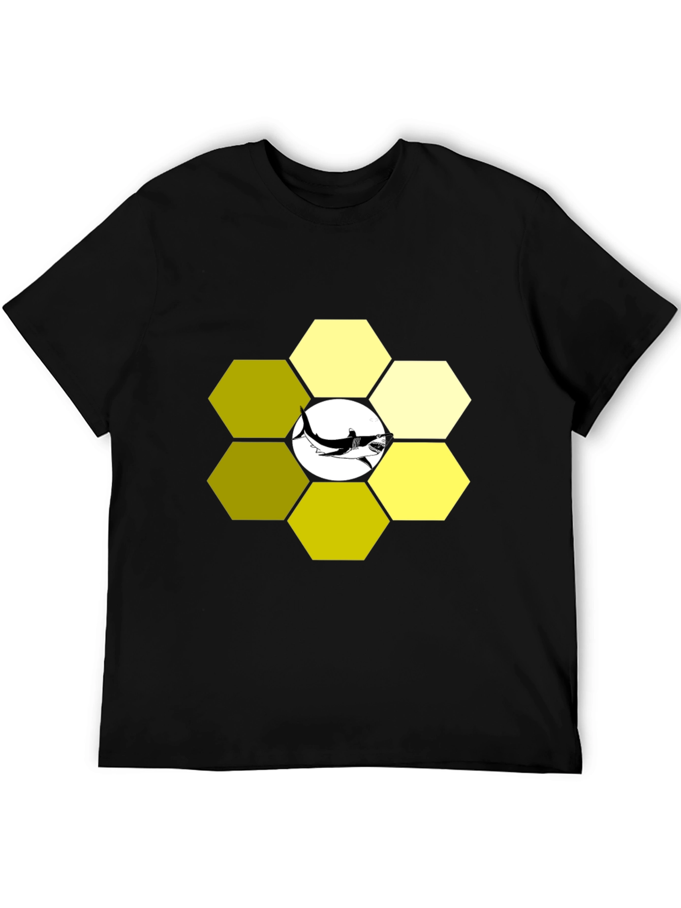 Hexagon Shark T-Shirt - Modern Graphic Tee