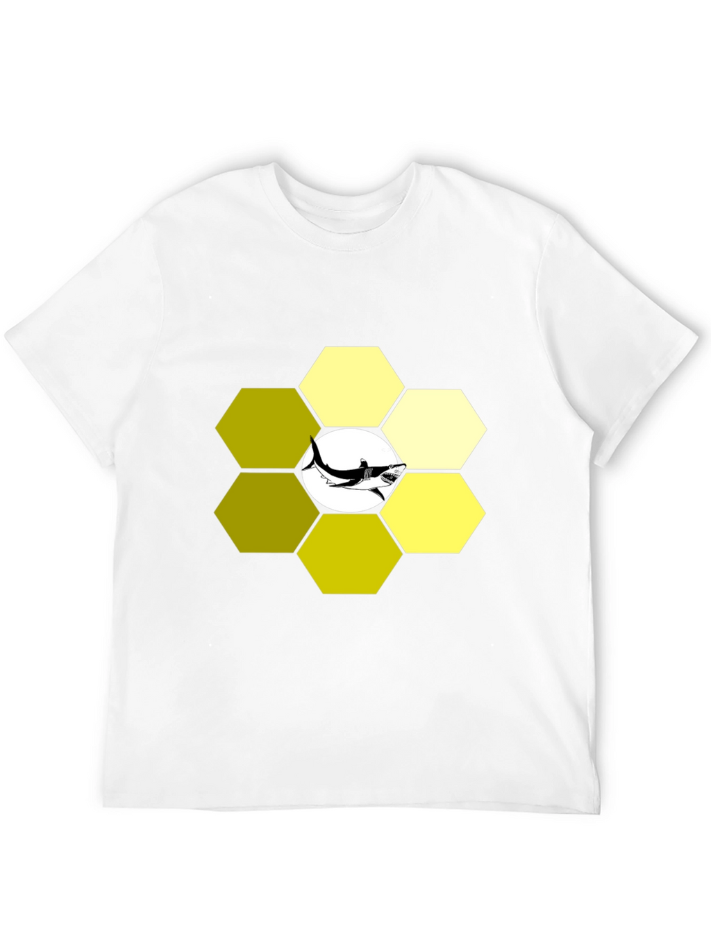 Hexagon Shark T-Shirt - Modern Graphic Tee