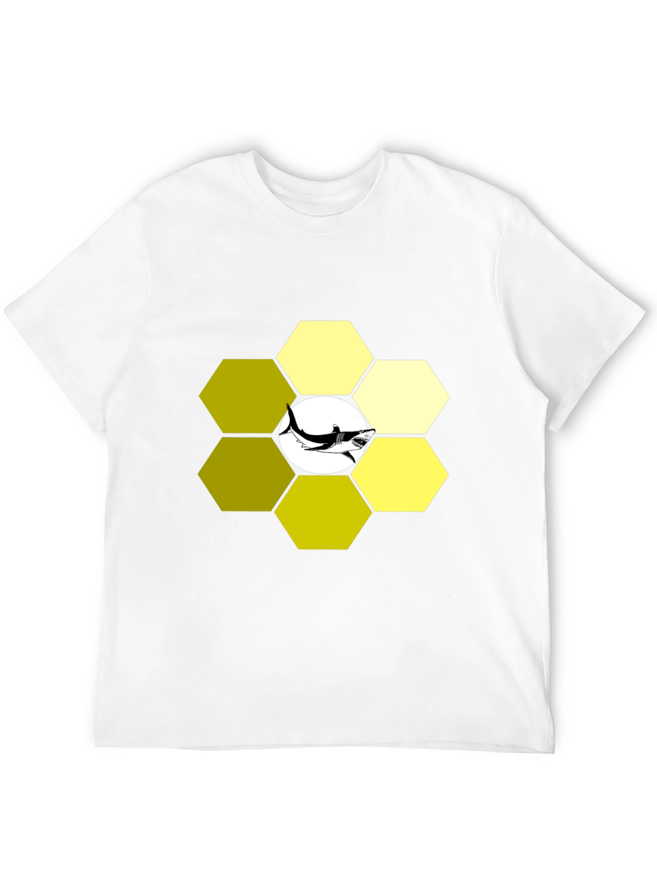 Hexagon Shark T-Shirt - Modern Graphic Tee