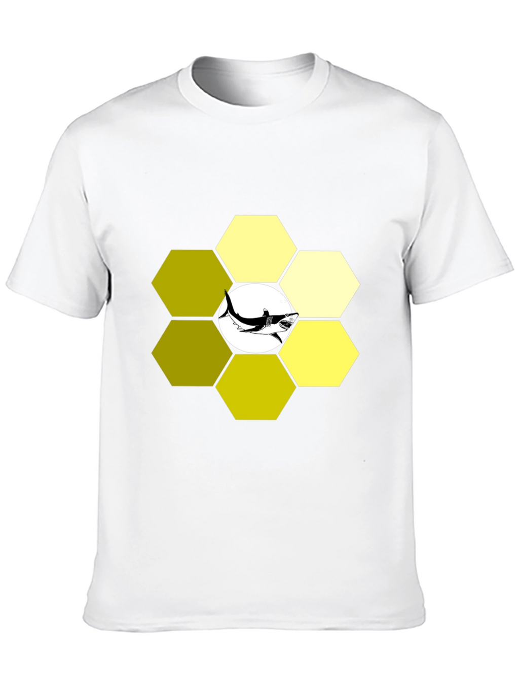 Hexagon Shark T-Shirt - Modern Graphic Tee