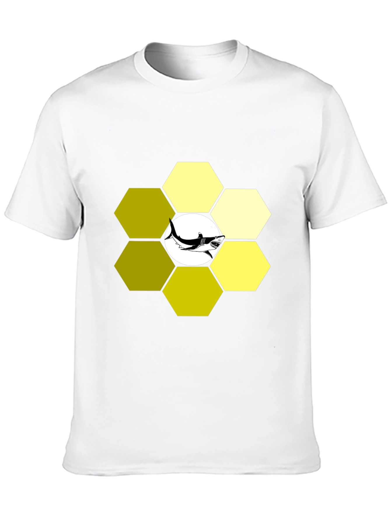 Hexagon Shark T-Shirt - Modern Graphic Tee