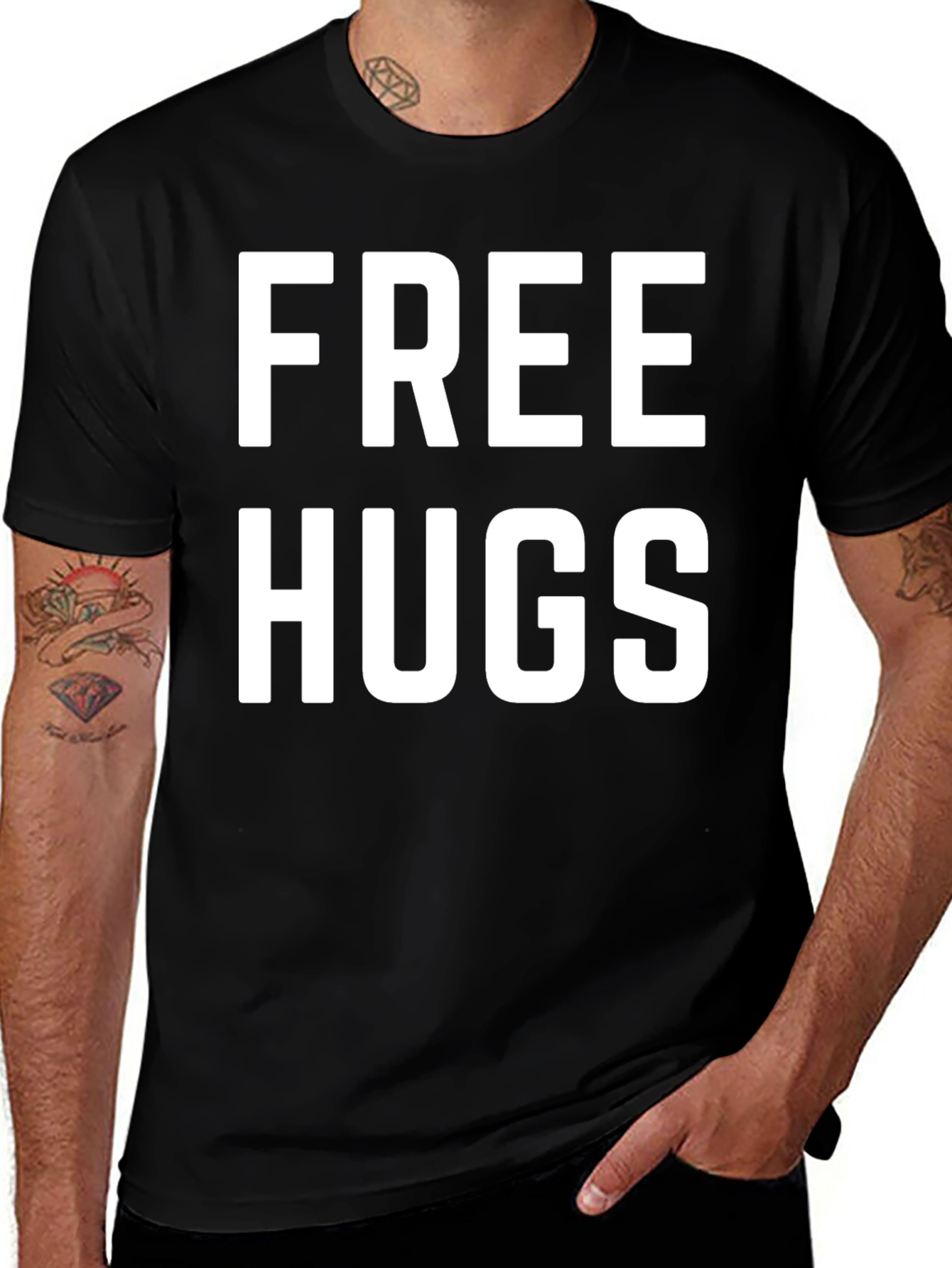 Free Hugs Graphic T-Shirt - Soft Cotton Blend
