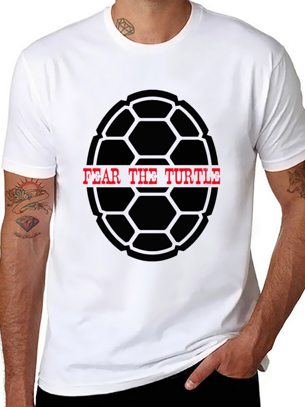 Fear The Turtle Graphic Tee - Black