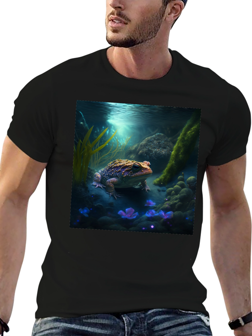 Underwater Frog Graphic Tee