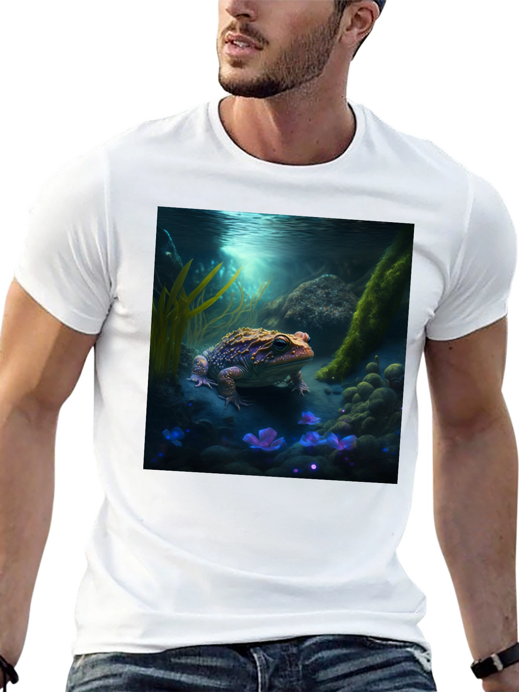 Underwater Frog Graphic Tee