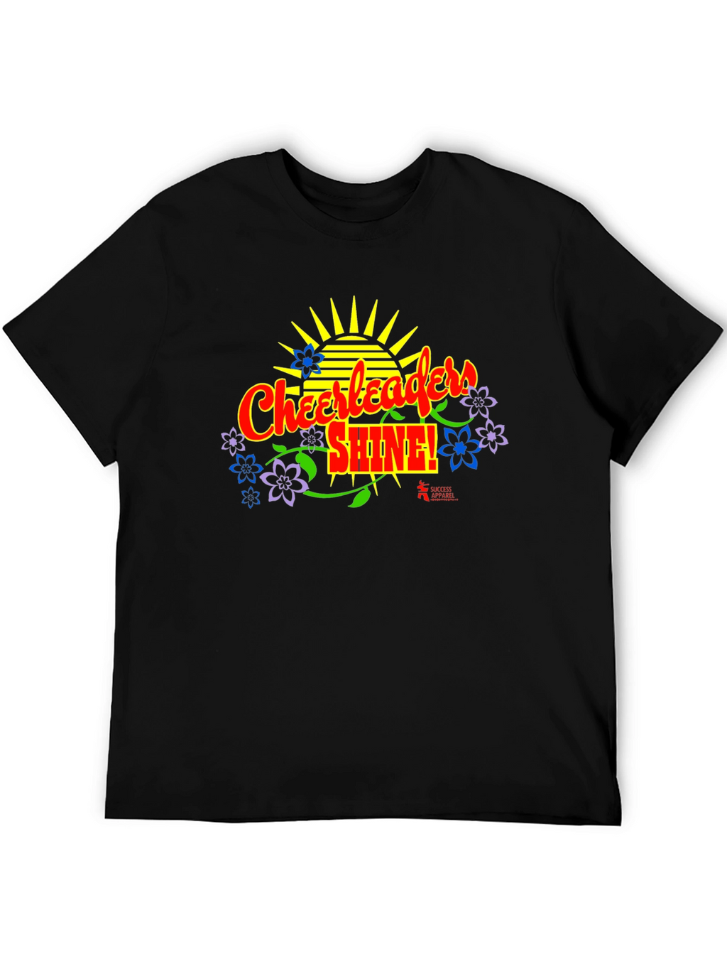 Cheerleader Shine! Black Graphic T-Shirt