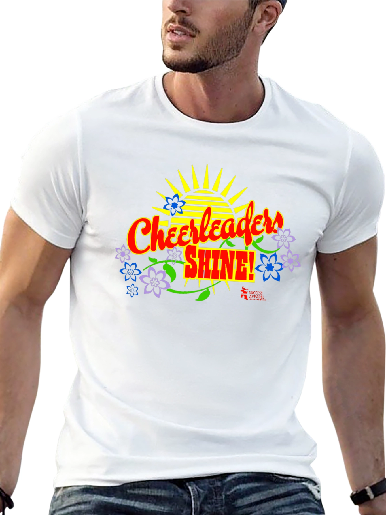 Cheerleader Shine! Black Graphic T-Shirt