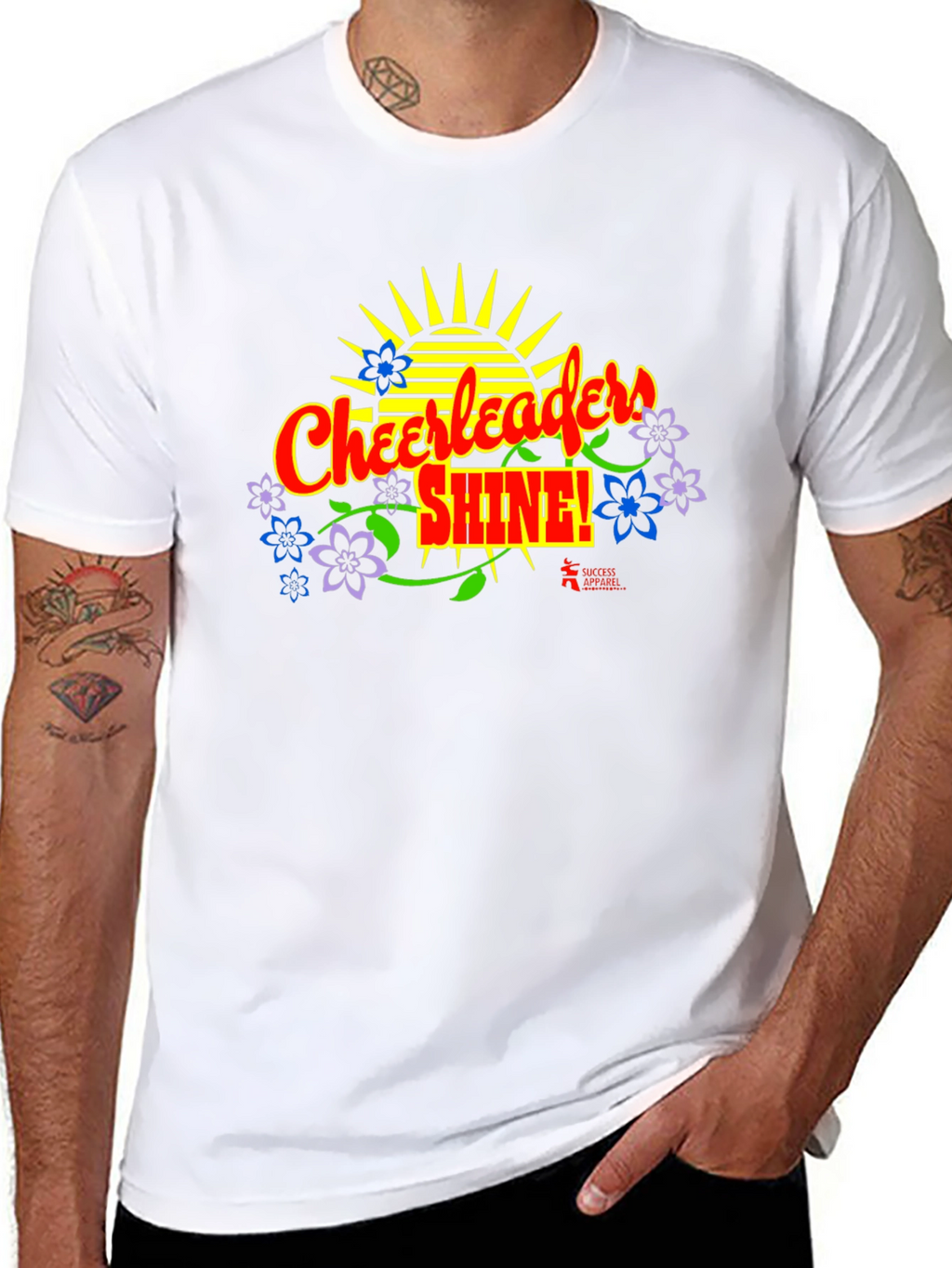 Cheerleader Shine! Black Graphic T-Shirt