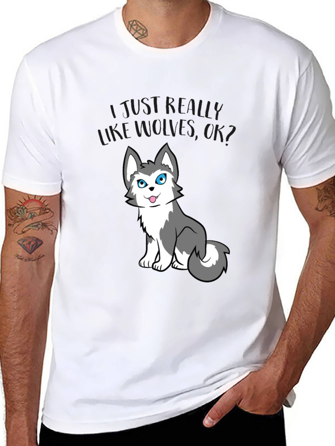 I Just Really Like Wolves OK? Tee