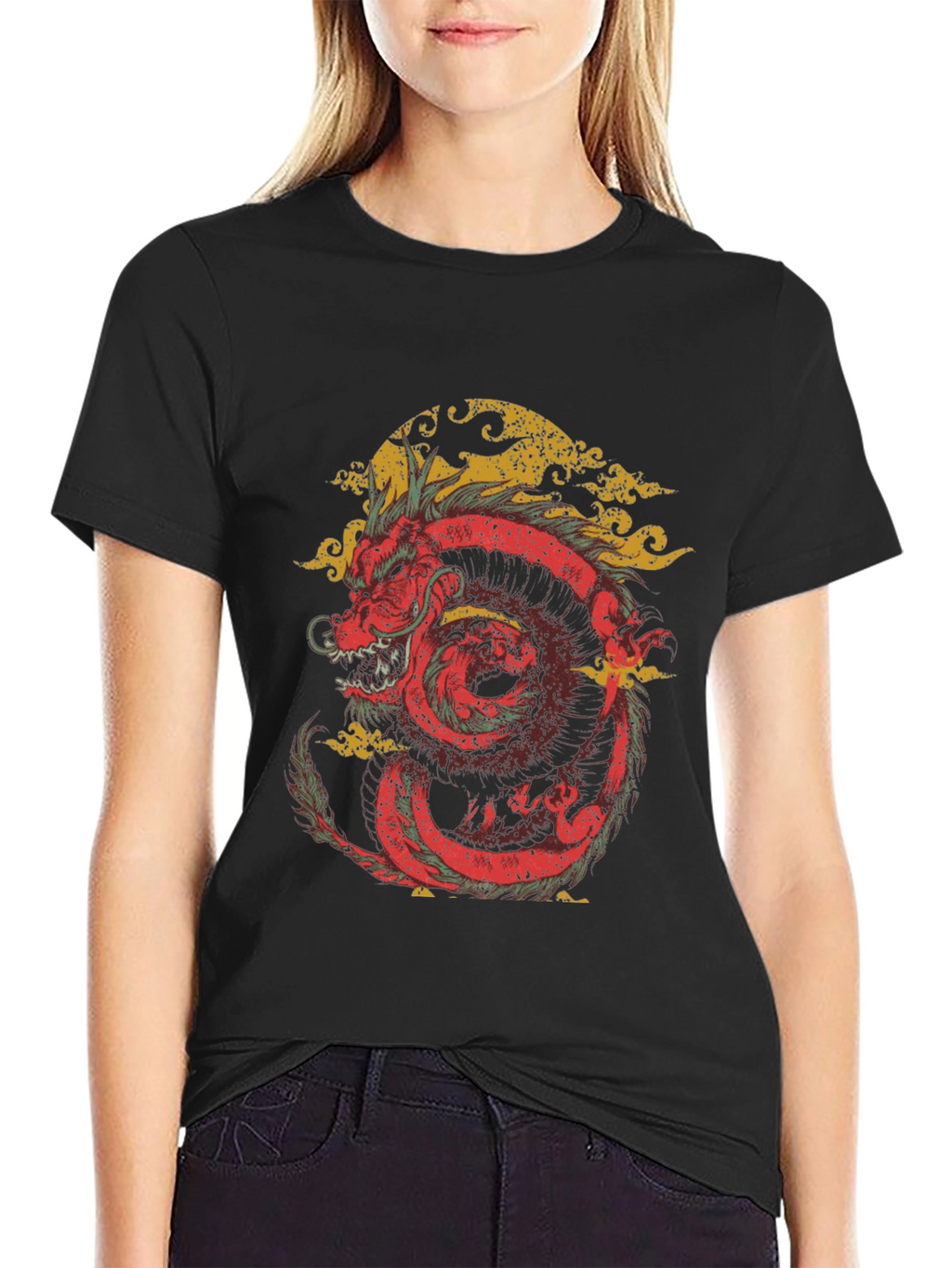 Dragon Graphic Tee - Black