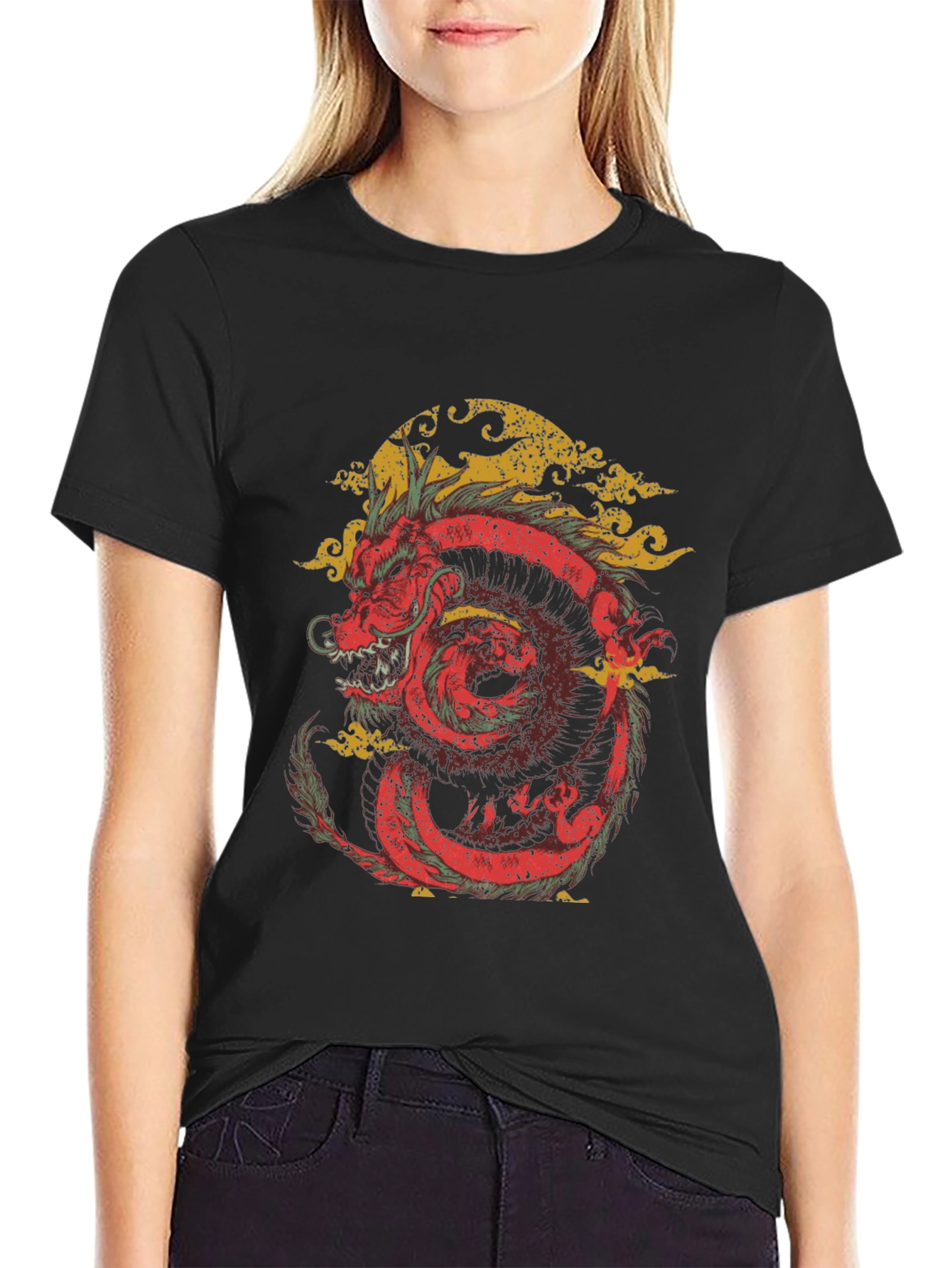 Dragon Graphic Tee - Black