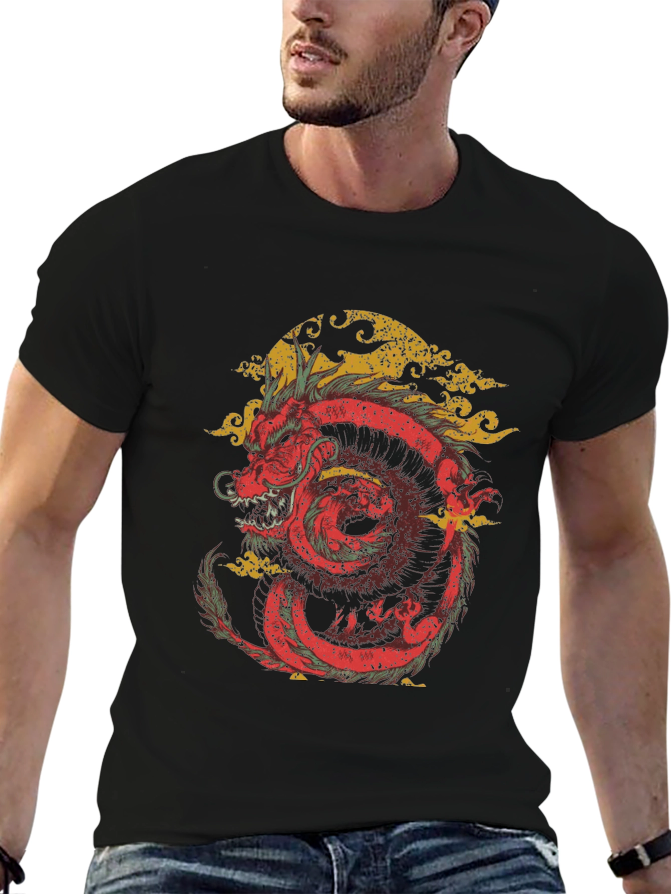 Dragon Graphic Tee - Black
