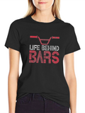 Life Behind Bars BMX T-Shirt - Black Cotton Tee