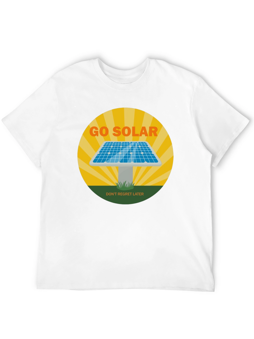 Go Solar T-Shirt - Dont Regret Later! Black Tee