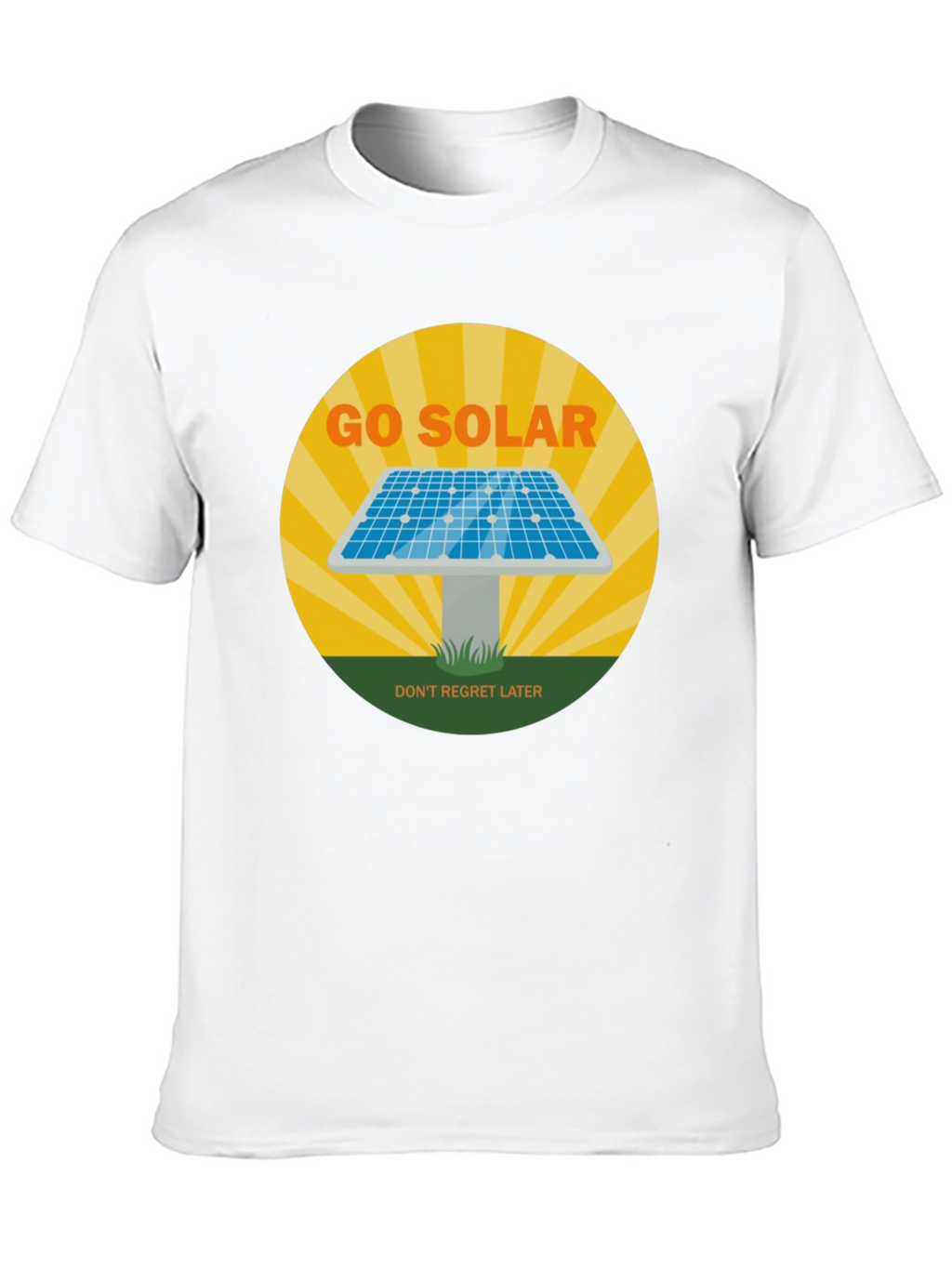 Go Solar T-Shirt - Dont Regret Later! Black Tee