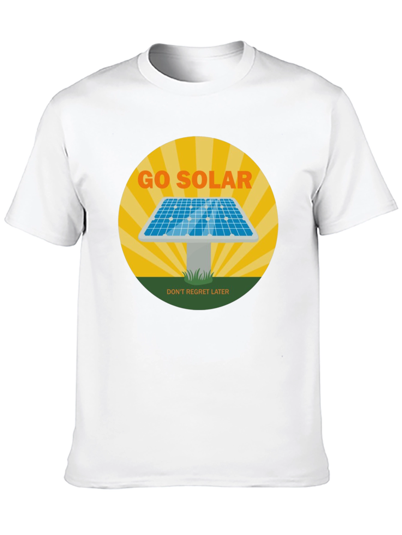 Go Solar T-Shirt - Dont Regret Later! Black Tee