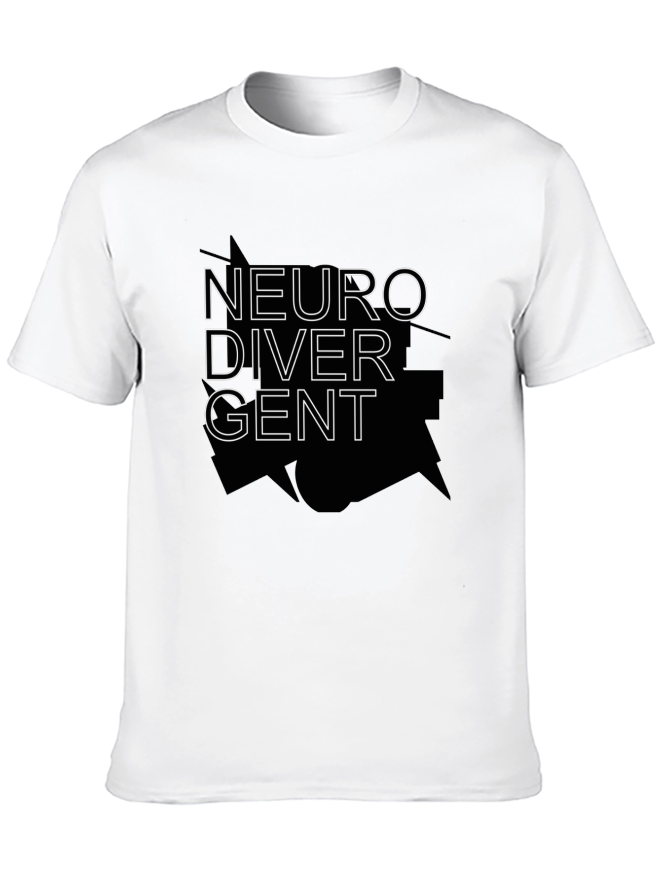Neurodivergent Graphic Tee - Black Cotton T-Shirt