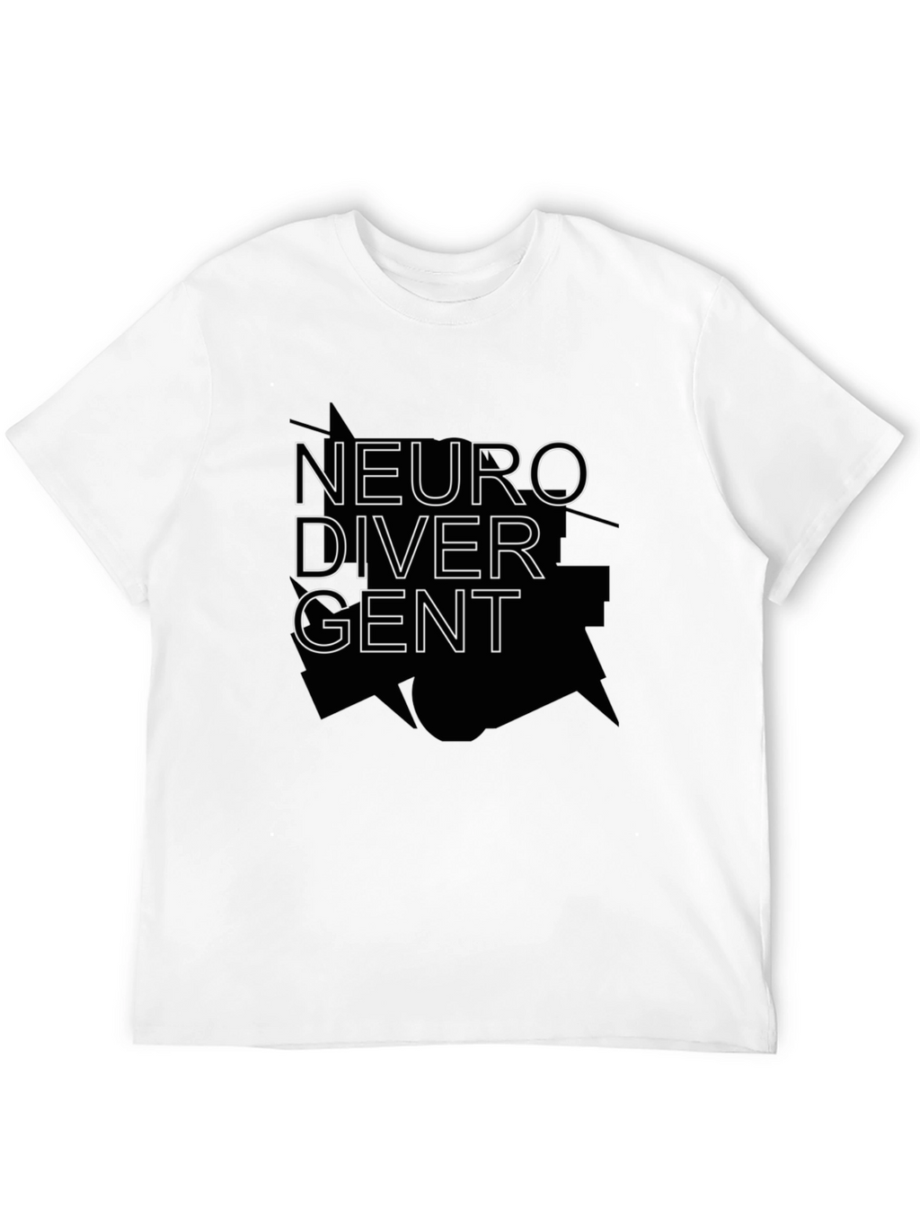 Neurodivergent Graphic Tee - Black Cotton T-Shirt